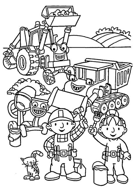 Free Printable Bob The Builder Coloring Pages